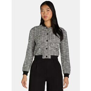 Steve Madden Madden NYC Boucle Bomber Jacket XS – Sold Out Style, NWT